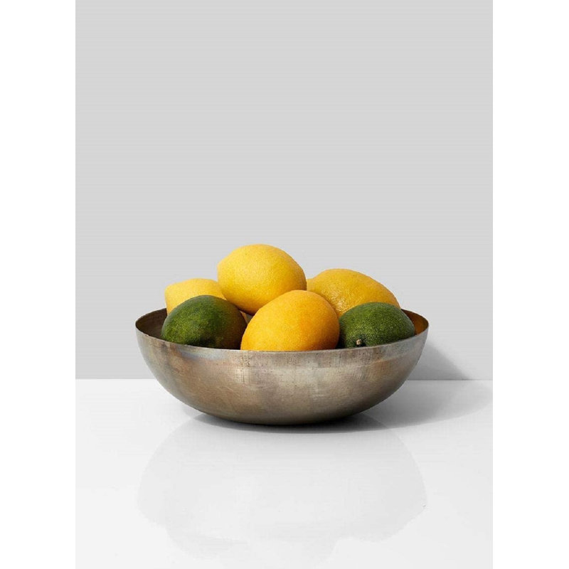 Maia Metal Decorative Bowl 1, 2.5" H x 8.25" W x 8.25" D