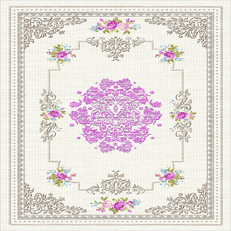 Stylish Hall Carpet (3.3 x 6.6 ft), 100% Polyester, 0.3 in Pile Height | Antibacterial, Non-Slip PVC Felt Dot Underside | Machine Washable, 3D Digital Print, Durable & Easy to Clean | Perfect for Entryway & Living Areas