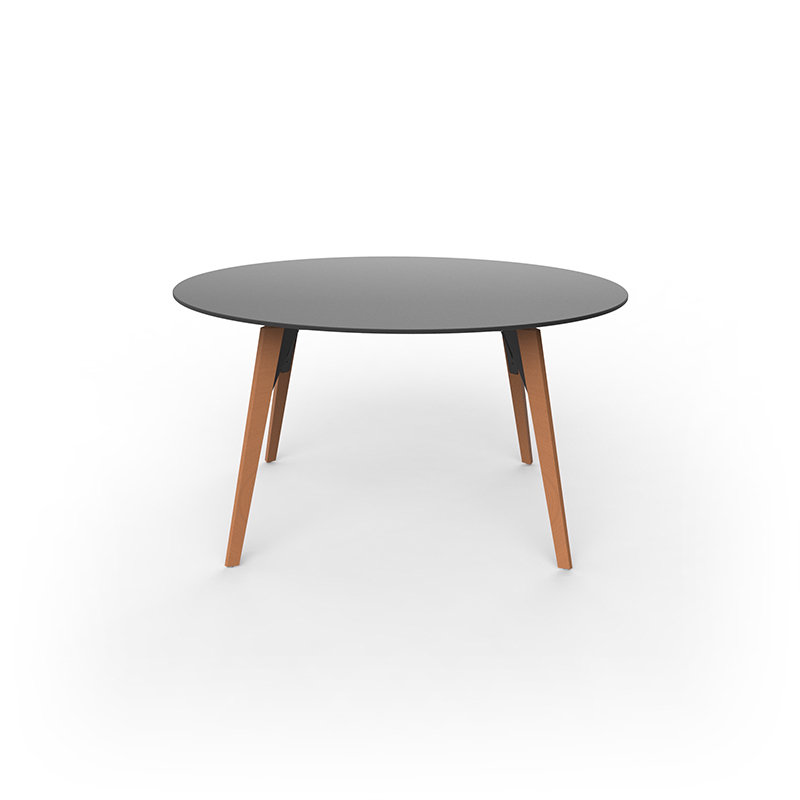 Plateau de table en bois Faz, Noir, Chêne, L 47,25 po x L 47,25 po