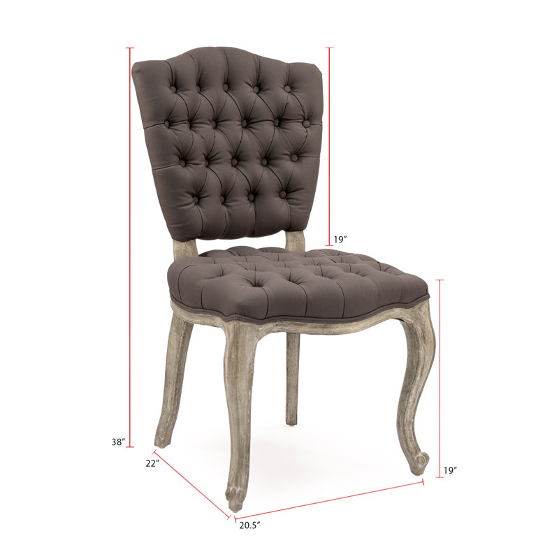 Piaf Linen Tufted Side Chair