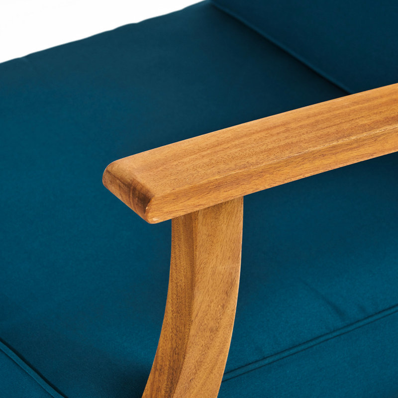Fauteuil club d'extérieur - Bois d'acacia massif, conception à lattes