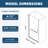 Adjustment,Universal Pivot Shower Door, Open Outside, With 1/4" Tempered Glass-115606797