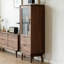 Armoire décorative à une porte et poignée en verre