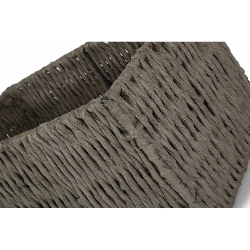 Wicker Paper Rope Storage Basket, 17cm H x 33cm W x 20cm D