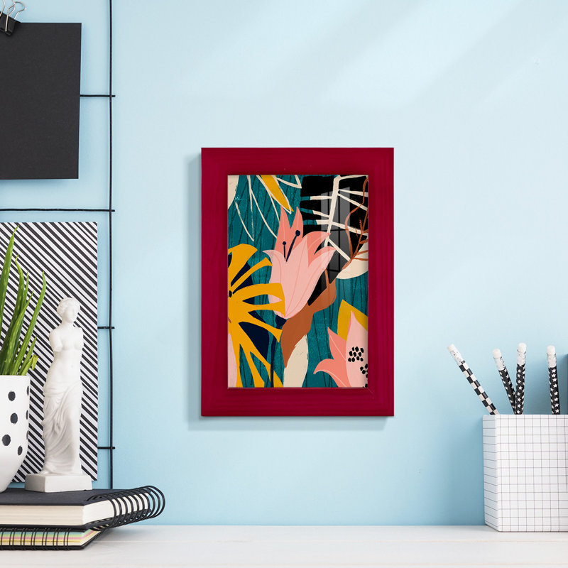 Lindenhurst Lily Lagoon II, encadré sur papier, Rouge, H 6 po x l 4 po x P 1 po