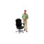  Fauteuil de bureau ergonomique pivotant à haut dossier avec siège superposé-30773516