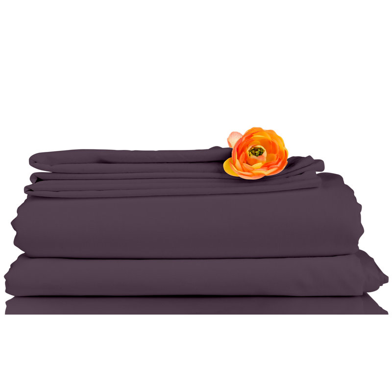 Bed Sheets Microfiber Sheet Set, Twin, Purple