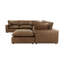 Hadleigh Brown Leather Modular Large Chaise Sectional