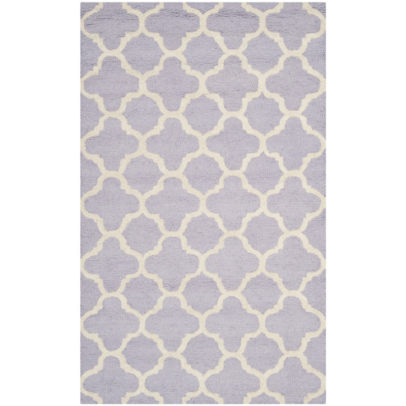 Cannen Hand Tufted Wool Geometric Rug, Rectangle 5' x 8'