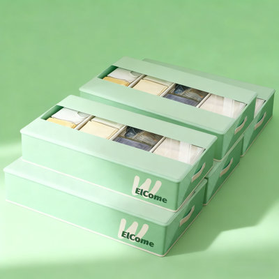 5-Pack Foldable Under Bed Storage Box With Transparent Lid, 50L Large Capacity, PE Material For Waterproof & Dustproof, Sturdy PP Board To Prevent Deformation