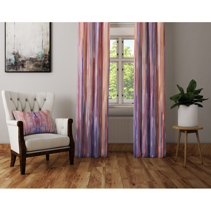 Semi Sheer Curtain Panel Pair, 40" W x 82" L