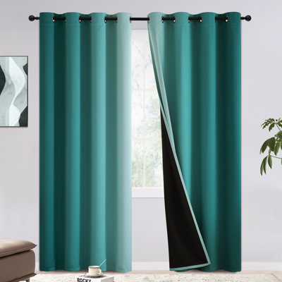 Rideau obscurcissant 100% obscurcissant avec œillets pour chambre à coucher et salon