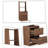 Modern Storage Unit nightstand with Shelves and Integrated USB Night Light,  Lockable Drawer and Adjustable Night Lighting-688930200
