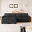 Canapé modulaire convertible avec deux chaises longues de rangement et ports USB-710618077