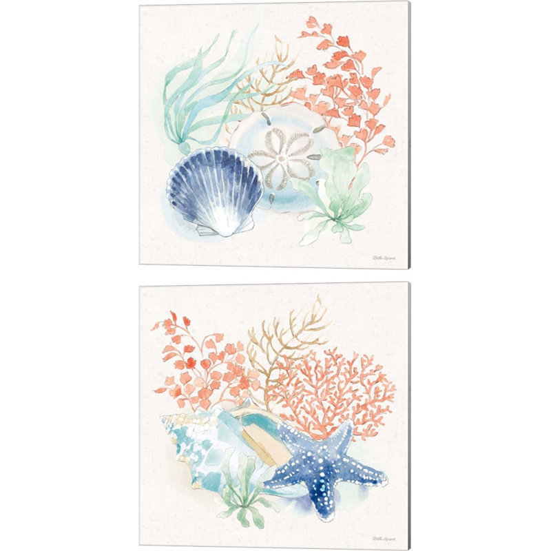 " Seaside E " by Beth Grove 2 - Pieces Painting Print