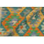 Tapis vert / bleu en laine noué à la main 3 pi 5 po x 4 pi 11 po Cedorah Southwestern