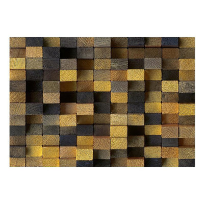 Murale cubes en bois