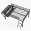 Lit mezzanine avec bureau Gaming, DEL