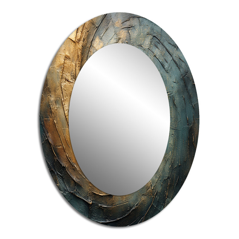 Miroir mural moderne bronze vortex, 40 po x 30 po