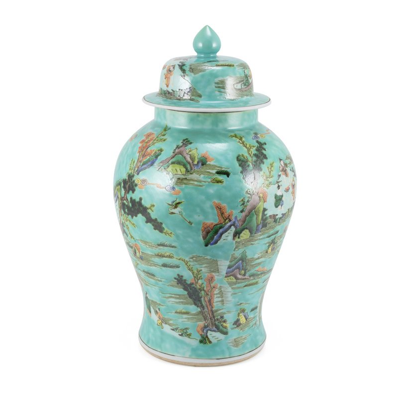 Chinoiserie Handmade Jar