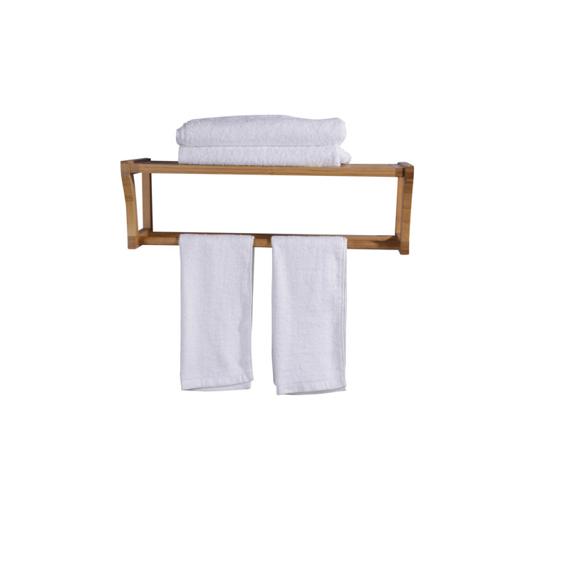 Wood 2 Wall Towel Rack