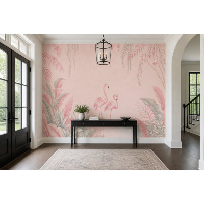Watercolor Texture Wallpaper Pastel Tropical Wall Mural