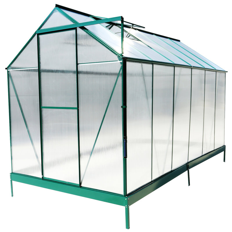 Serre en polycarbonate, 147.2", Vert