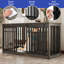 Mobilier de cage industriel pour chien avec cage et 2 bols-672491844