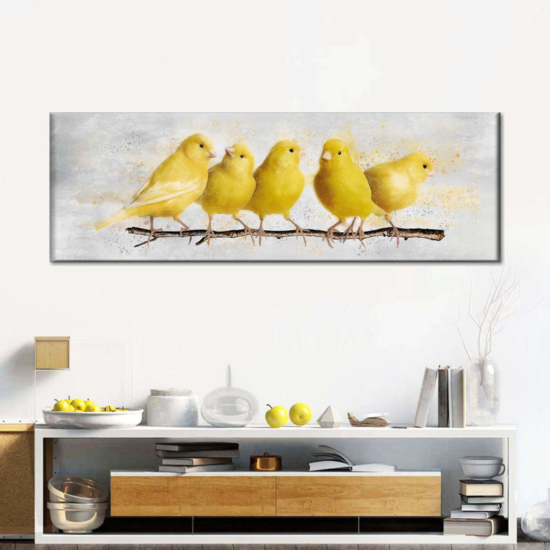 Canari jaune, H 8 po x l 24 po x P 1 po