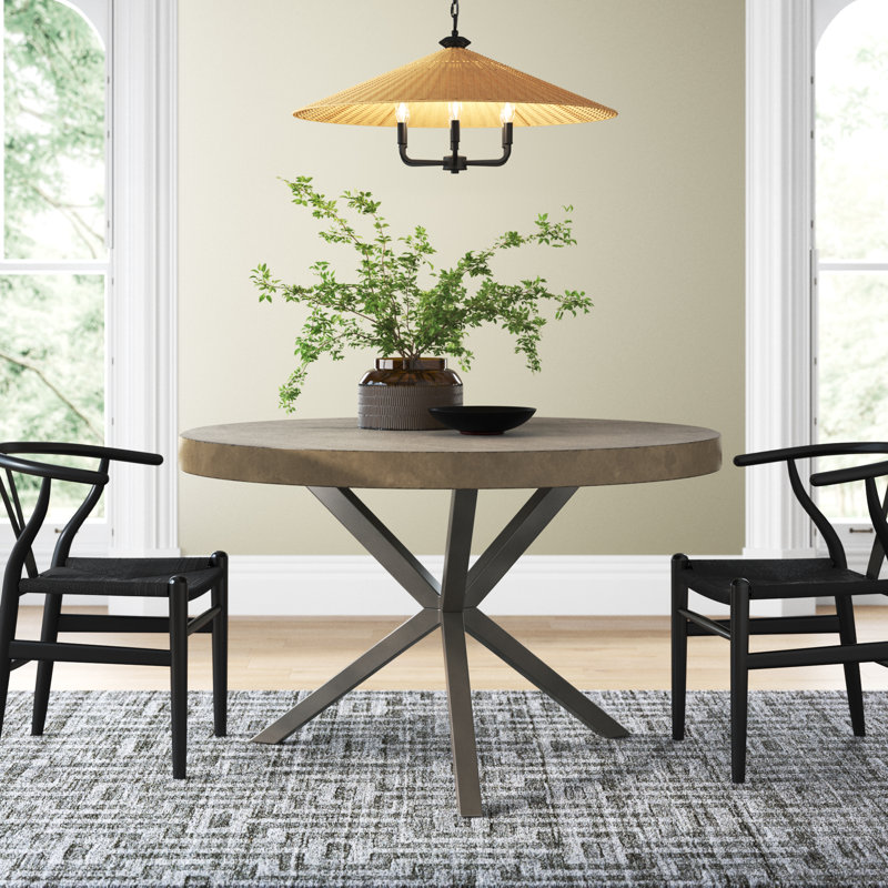Letta Round Metal Base Dining Table