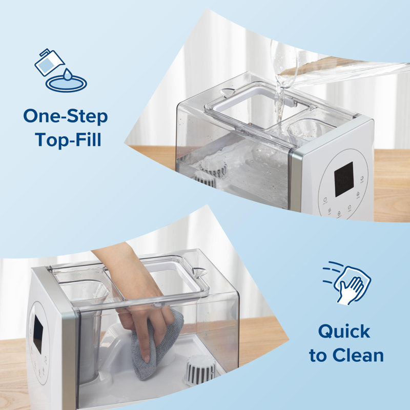 White Smart Warm and Cool Mist Humidifier with Voice Control