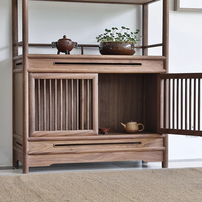 Tan Solid Wood Display Cases