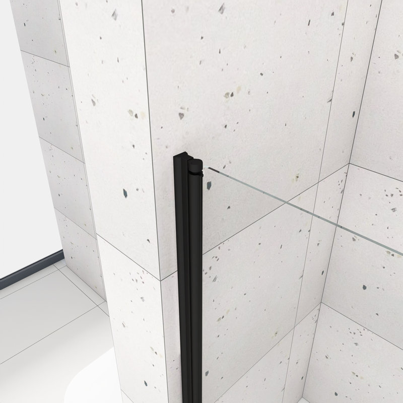 34" x 58" Pivot Tub Door, Black