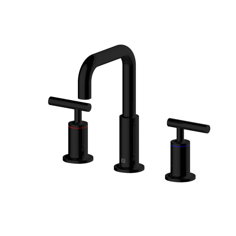Tobias Widespread 2-handle Bathroom Faucet, Matte Black