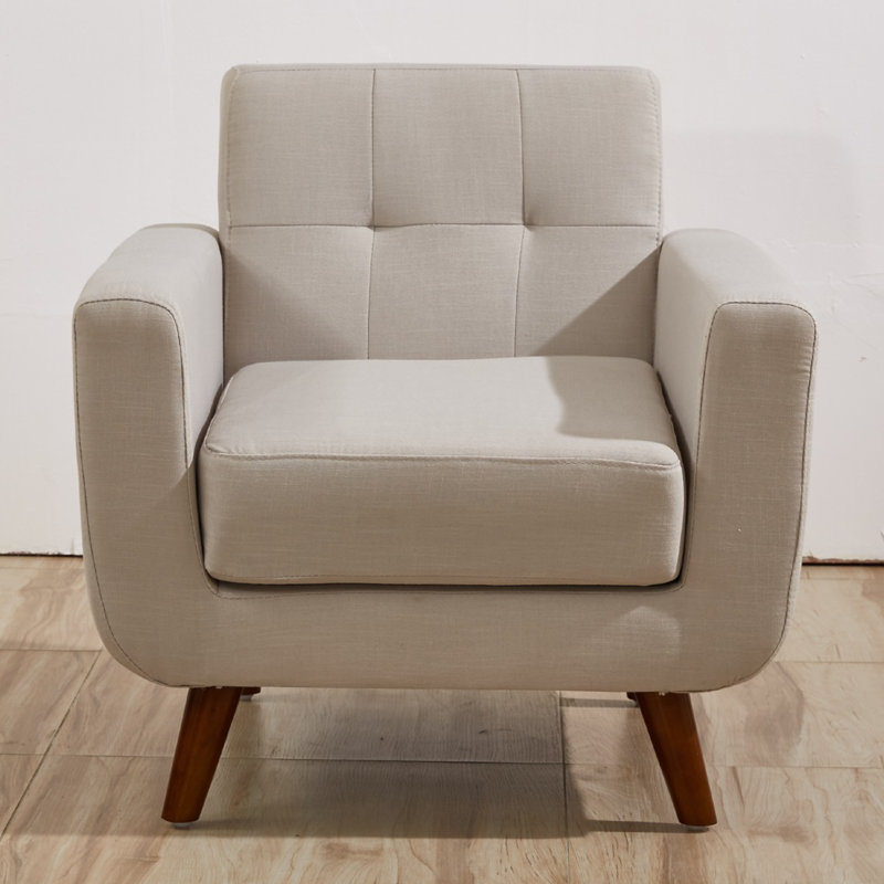 Zohaib Upholstered Accent Chair, Tan