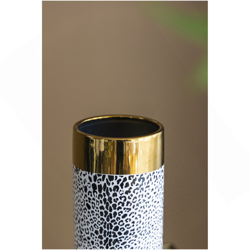 Vase en céramique D5,3 x 11,8 po