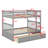 Full Over Full Bunk Bed With Drawers, Convertible Beds-1927592412