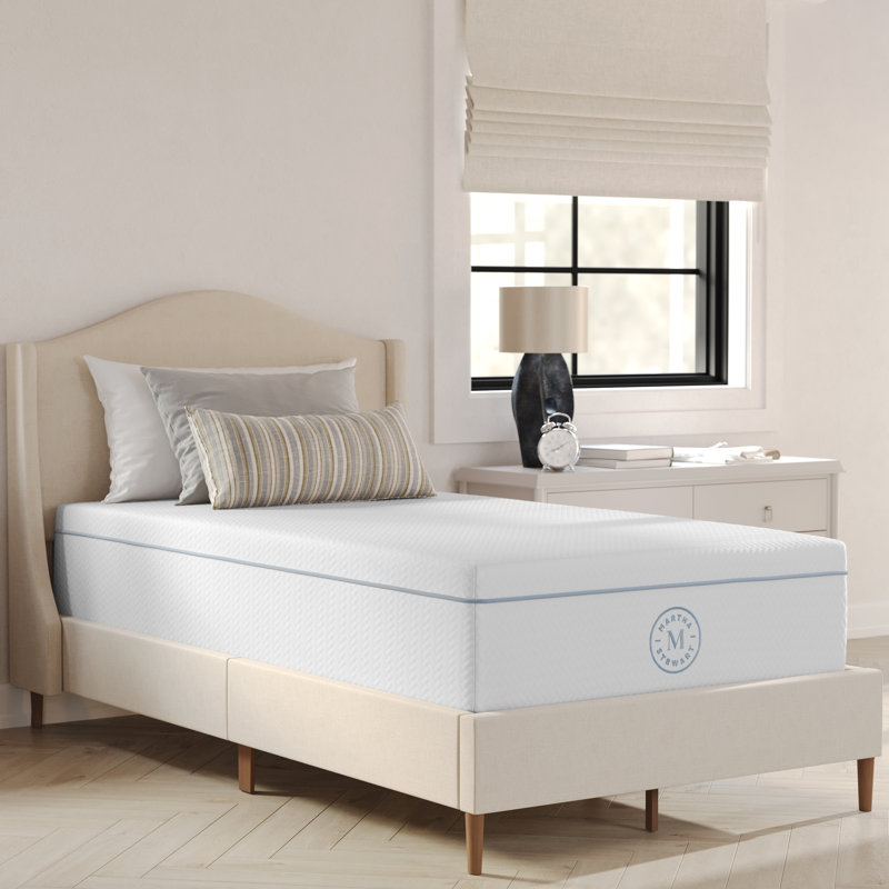 Martha Stewart SleepComplete Medium Support Dual-Action Green Tea Cooling Memory Foam Mattress, Twin