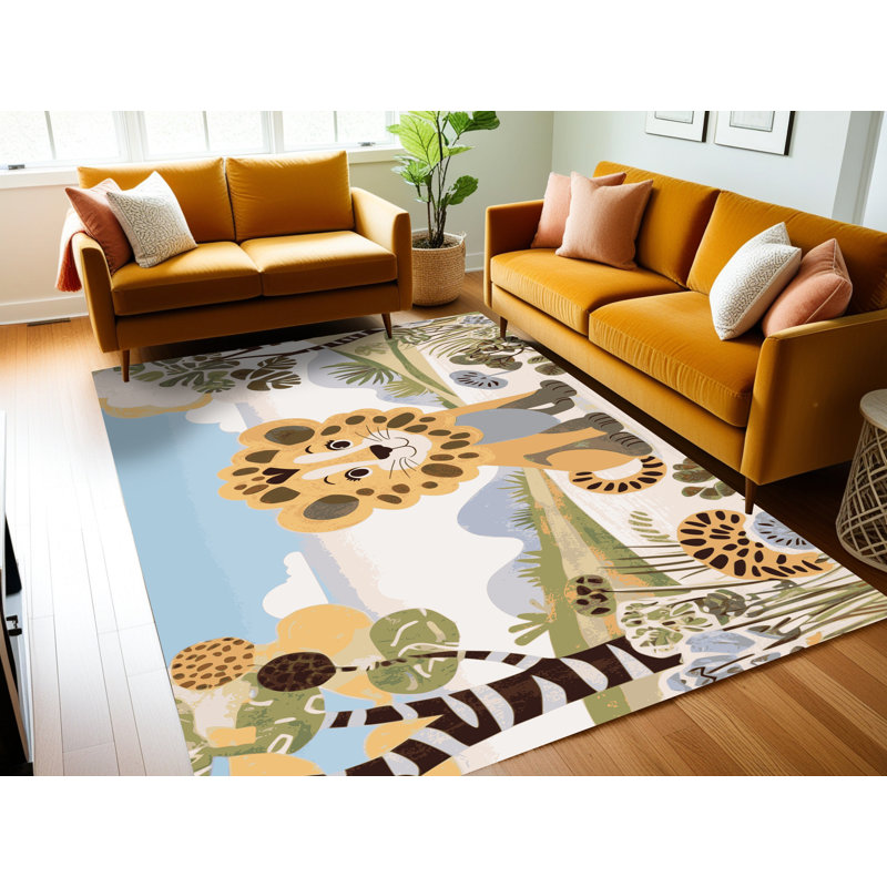 Tapis pour enfants East Urban Home, Rectangulaire 7 pi x 10 pi