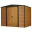 Remise de rangement en acier avec grain de bois de 8 x 6 pi Woodridge-94525694
