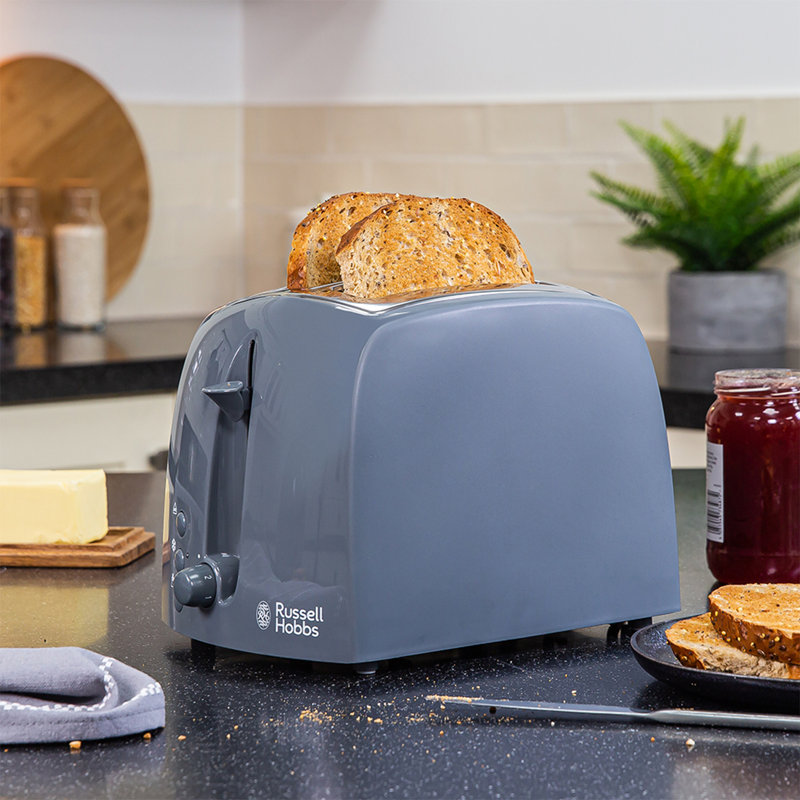 Russell Hobbs 2 Slice Textures Toaster, Grey