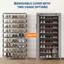 9 Tier Shoe Rack with Cover, Tall Shoe Organizer Holds 40–50 Pairs, Space Saving Closet Storage with Pockets