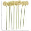 Tige de fleur artificielle en polyester Cole et gris Allium