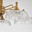 Lustre vintage à 5 branches en laiton avec abat-jour en verre transparent nervuré pour décoration intérieure-1631548924