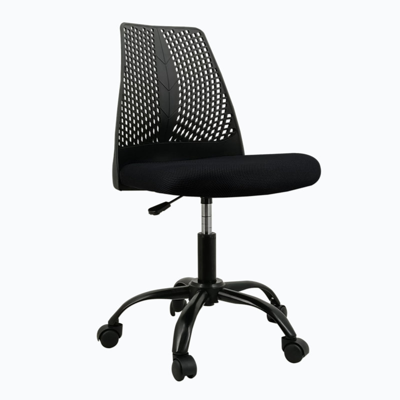 Chaise de bureau ergonomique Kavonta, Noir, Noir