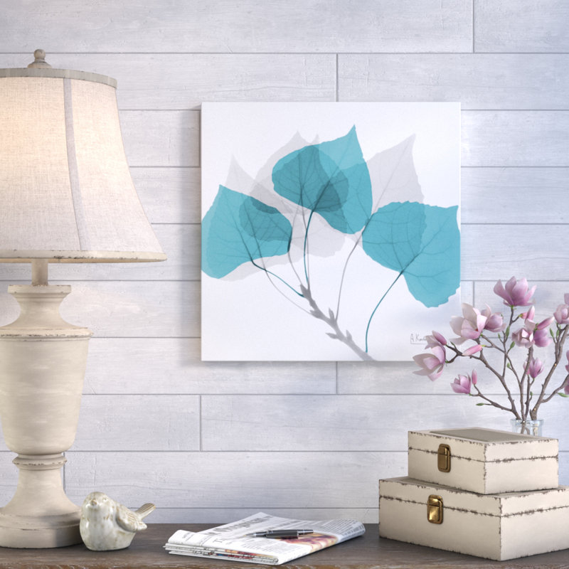 AspenE143 Teal - Wrapped Canvas Print, 46cm H x 46cm W