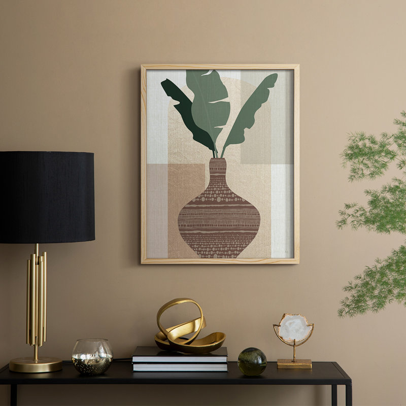 Reproduction encadrée Lindos II - bois massif, Naturel, H 15 po x l 12 po