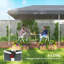 Asilah 3 x 6m Pop Up Gazebo, Outdoor Canopy Shelter, 6 Mesh Walls, Grey