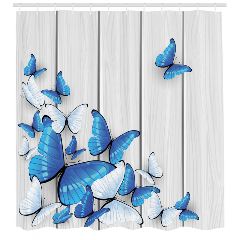 Shower Curtain with Hooks Included, 75" H x 69" W