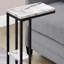 Table d'appoint, en forme de C, bout, côté, collation, stratifié aspect marbre, métal, contemporain, moderne-1968001996